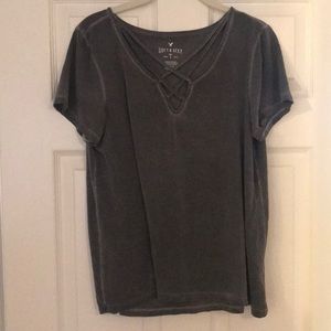 Grey Cage V Neck Soft & Sexy Tee